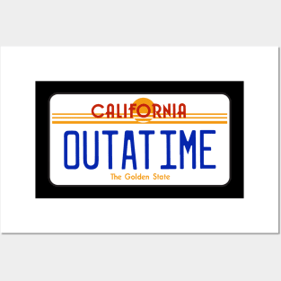 OUTATIME California License Plate Posters and Art